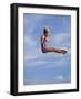 Women Diver Flying Through the Air, California, USA-Paul Sutton-Framed Photographic Print