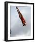 Women Diver Flying Through the Air, California, USA-Paul Sutton-Framed Photographic Print