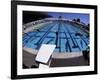 Women Diving into the Pool to Start a Swimming Race-Steven Sutton-Framed Photographic Print