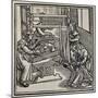 Women Doing Needlepoint and Weaving on Looms-null-Mounted Giclee Print