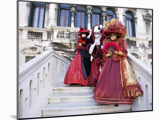 Women Dressed in Costumes For the Annual Carnival Festival, Venice, Italy-Jim Zuckerman-Mounted Photographic Print