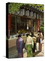 Women Dressed in Kimono for Tea Ceremony at Temple, Miyajima Island, Hiroshima Prefecture, Japan-Christian Kober-Stretched Canvas