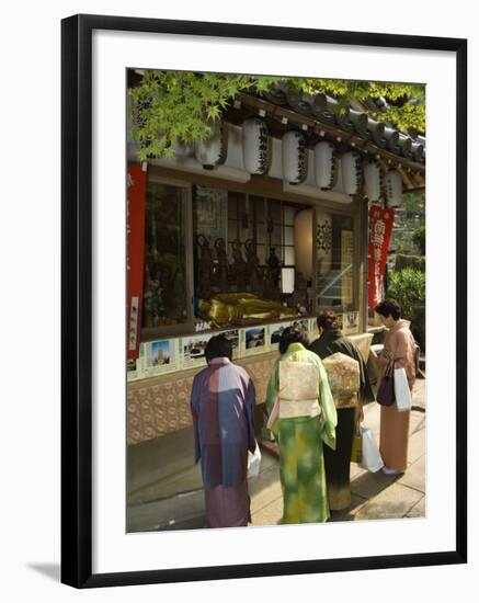 Women Dressed in Kimono for Tea Ceremony at Temple, Miyajima Island, Hiroshima Prefecture, Japan-Christian Kober-Framed Photographic Print