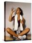 Women Drinking after Exercise Session, New York, New York-Paul Sutton-Stretched Canvas