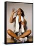 Women Drinking after Exercise Session, New York, New York-Paul Sutton-Framed Stretched Canvas