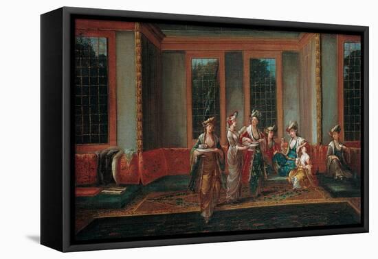 Women Drinking Coffee, 1720s-Jean-Baptiste Vanmour-Framed Stretched Canvas