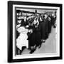 Women Eagerly Shop across the Counter at a Newly Opened Sears Retail Store-null-Framed Photo