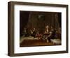 Women Embroidering, 1730s-Jean-Baptiste Vanmour-Framed Giclee Print