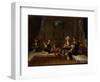 Women Embroidering, 1730s-Jean-Baptiste Vanmour-Framed Giclee Print