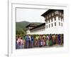 Women Entering Temple for Buddhist Festival (Tsechu), Trashi Chhoe Dzong, Thimphu, Bhutan, Asia-Angelo Cavalli-Framed Photographic Print