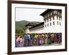 Women Entering Temple for Buddhist Festival (Tsechu), Trashi Chhoe Dzong, Thimphu, Bhutan, Asia-Angelo Cavalli-Framed Photographic Print