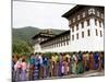 Women Entering Temple for Buddhist Festival (Tsechu), Trashi Chhoe Dzong, Thimphu, Bhutan, Asia-Angelo Cavalli-Mounted Photographic Print