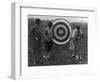 Women examining Archery Target Photograph - Washington, DC-Lantern Press-Framed Art Print