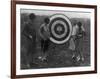 Women examining Archery Target Photograph - Washington, DC-Lantern Press-Framed Art Print