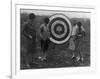 Women examining Archery Target Photograph - Washington, DC-Lantern Press-Framed Art Print