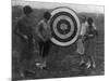 Women examining Archery Target Photograph - Washington, DC-Lantern Press-Mounted Art Print