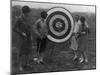 Women examining Archery Target Photograph - Washington, DC-Lantern Press-Mounted Art Print