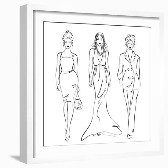 Women Fashion-greenga-Framed Art Print