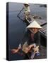 Women Ferrying Boats Await a Fare, Hoi An, Vietnam, Indochina, Southeast Asia-Andrew Mcconnell-Stretched Canvas