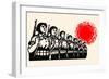 Women Fight under the Red Sun-Chinese Government-Framed Art Print