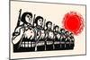 Women Fight under the Red Sun-Chinese Government-Mounted Art Print