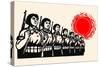 Women Fight under the Red Sun-Chinese Government-Stretched Canvas