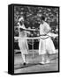 Women Finalist of Wimbledon Tennis Championship : Miss Froy and Suzanne Lenglen (L) in 1925-null-Framed Stretched Canvas