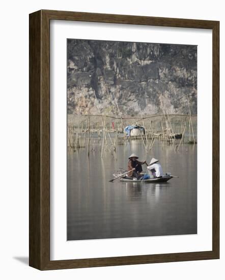 Women Fishing in River from Boat, Vietnam, Indochina, Southeast Asia, Asia-Purcell-Holmes-Framed Photographic Print