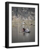Women Fishing in River from Boat, Vietnam, Indochina, Southeast Asia, Asia-Purcell-Holmes-Framed Photographic Print