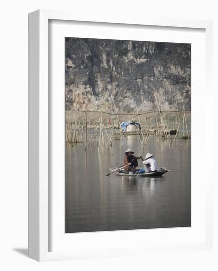 Women Fishing in River from Boat, Vietnam, Indochina, Southeast Asia, Asia-Purcell-Holmes-Framed Photographic Print