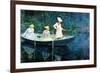 Women Fishing-Claude Monet-Framed Premium Giclee Print