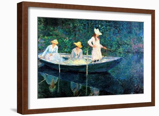 Women Fishing-Claude Monet-Framed Art Print