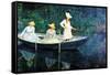 Women Fishing-Claude Monet-Framed Stretched Canvas