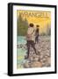 Women Fly Fishing, Wrangell, Alaska-Lantern Press-Framed Art Print