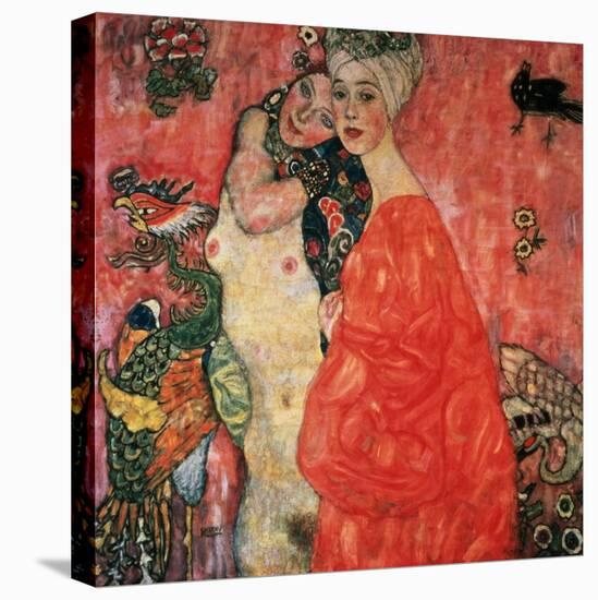 Women Friends, 1916-17 (Destroyed in 1945)-Gustav Klimt-Stretched Canvas