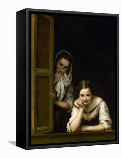 Women from Galicia at the Window, 1655-1660-Bartolome Esteban Murillo-Framed Stretched Canvas