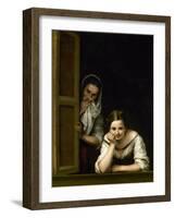 Women from Galicia at the Window, 1655-1660-Bartolome Esteban Murillo-Framed Premium Giclee Print