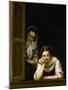 Women from Galicia at the Window, 1655-1660-Bartolome Esteban Murillo-Mounted Premium Giclee Print