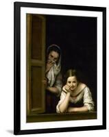 Women from Galicia at the Window, 1655-1660-Bartolome Esteban Murillo-Framed Premium Giclee Print