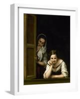 Women from Galicia at the Window, 1655-1660-Bartolome Esteban Murillo-Framed Giclee Print