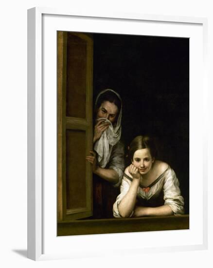 Women from Galicia at the Window, 1655-1660-Bartolome Esteban Murillo-Framed Giclee Print