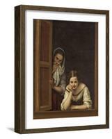 Women from Galicia at the Window, 1670-Bartolome Esteban Murillo-Framed Giclee Print