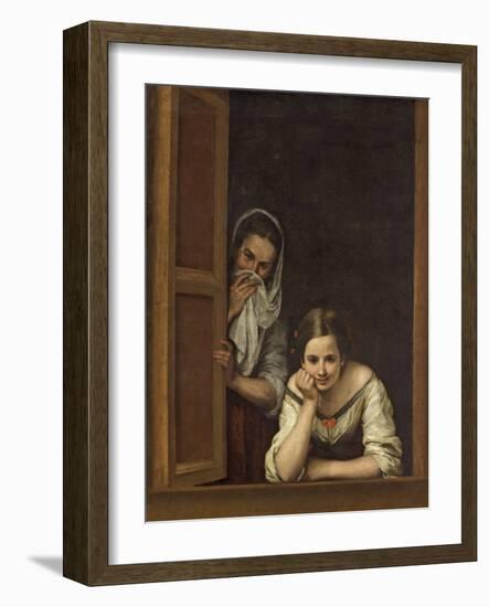 Women from Galicia at the Window, 1670-Bartolome Esteban Murillo-Framed Giclee Print