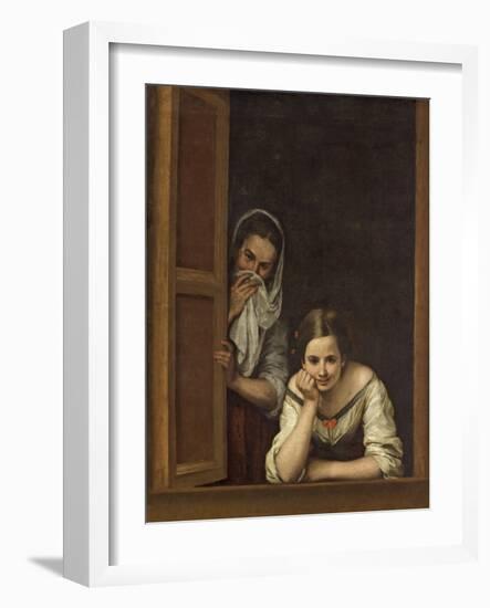 Women from Galicia at the Window, 1670-Bartolome Esteban Murillo-Framed Giclee Print