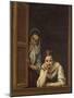 Women from Galicia at the Window, 1670-Bartolome Esteban Murillo-Mounted Giclee Print