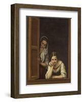 Women from Galicia at the Window, 1670-Bartolome Esteban Murillo-Framed Giclee Print