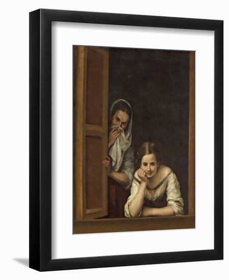 Women from Galicia at the Window, 1670-Bartolome Esteban Murillo-Framed Giclee Print