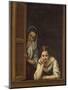 Women from Galicia at the Window, 1670-Bartolome Esteban Murillo-Mounted Giclee Print