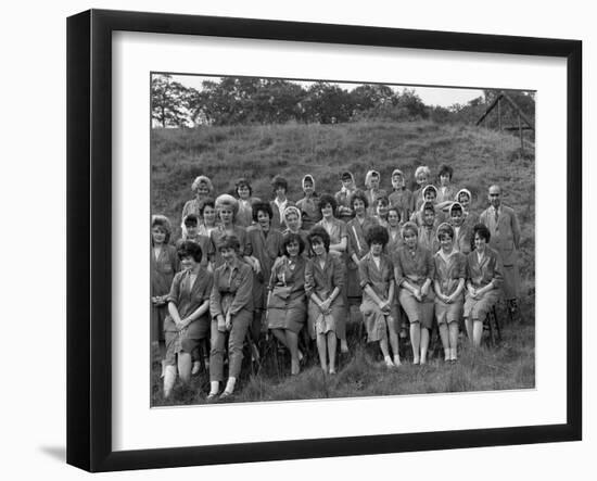 Women from the Ici Powder Works in a Group Photograph, South Yorkshire, 1962-Michael Walters-Framed Photographic Print