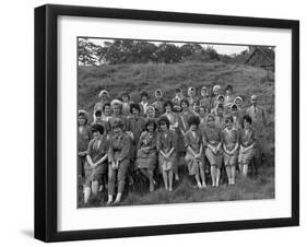 Women from the Ici Powder Works in a Group Photograph, South Yorkshire, 1962-Michael Walters-Framed Photographic Print